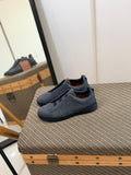 Ermenegildo Zegna CrocoPanel Suede Slip-On Sneakers – Midnight Edition