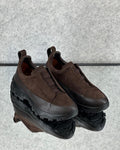 Zegna Brown Suede Utility Slip-On Sneakers