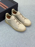 Zegna Croc-Embossed Suede Lace-Cover Sneakers