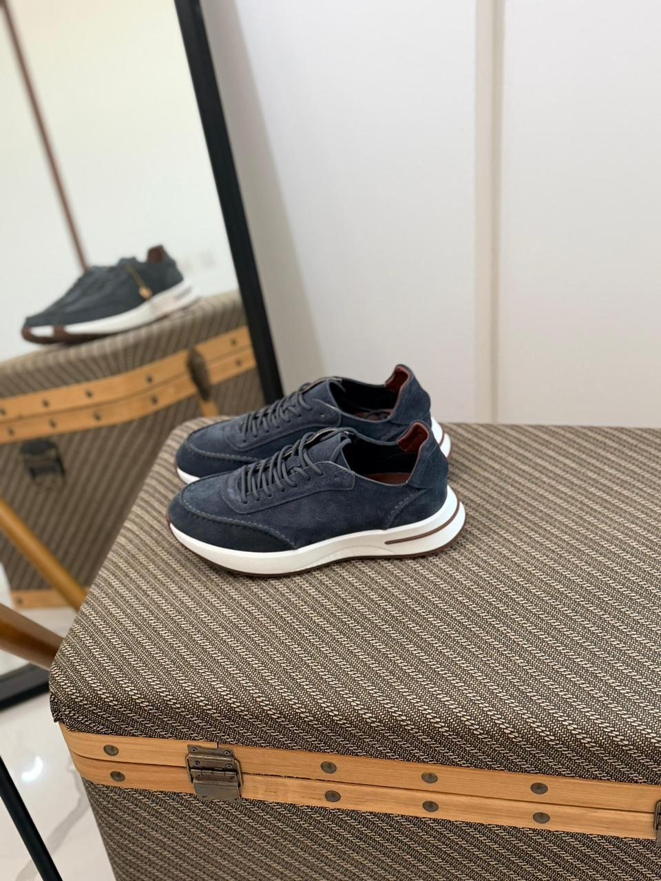 Loro piana Suede Classic Low-Top Sneakers