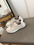Loro piana Beige Suede Lace-Up Sneakers
