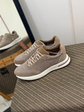 Loro piana Taupe Mesh & Suede Sneakers