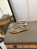 Loro piana Mesh Suede Court Sneakers