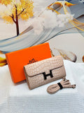Hermès Constance Long To Go Wallet (Beige/Nude)