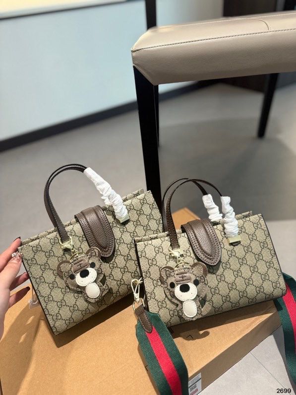 Gucci Ophidia Mini Tote with Tiger Charm