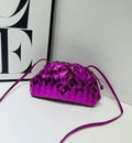 Bottega Veneta Mini Pouch in Intrecciato Leather (Fuschia/Metallic Pink)