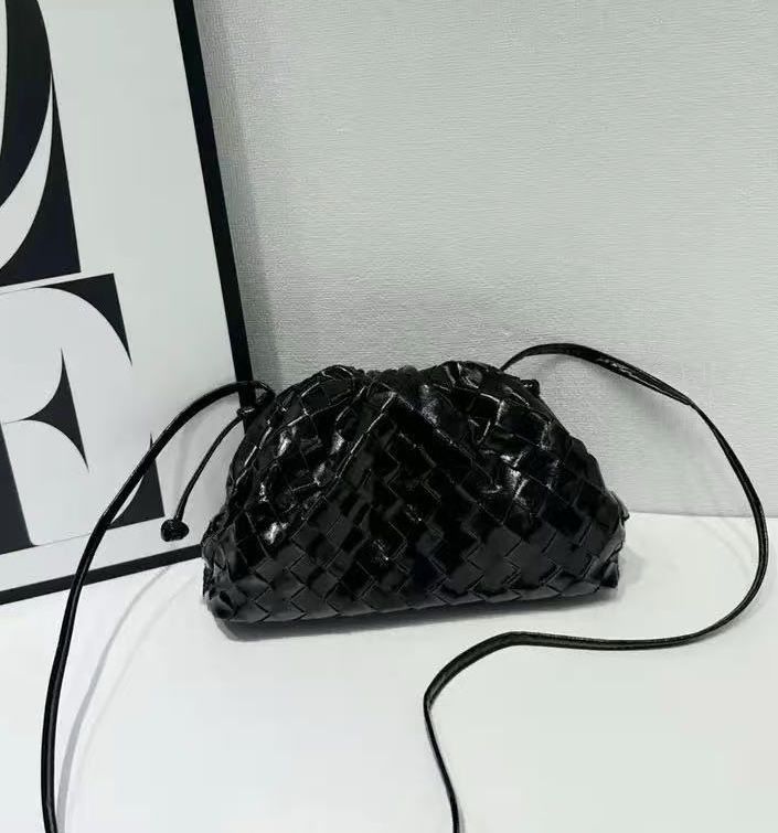 Bottega Veneta Mini Pouch in Black Intrecciato Leather