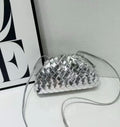 Bottega Veneta Mini Pouch in Intrecciato Leather (Silver)