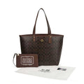 Coach City Tote in Signature Canvas with Pouch (Brown/Black)