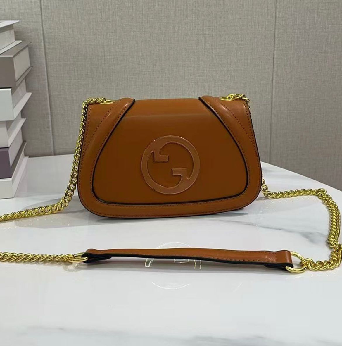 Gucci Blondie Small Shoulder Bag (Cuir / Brown)