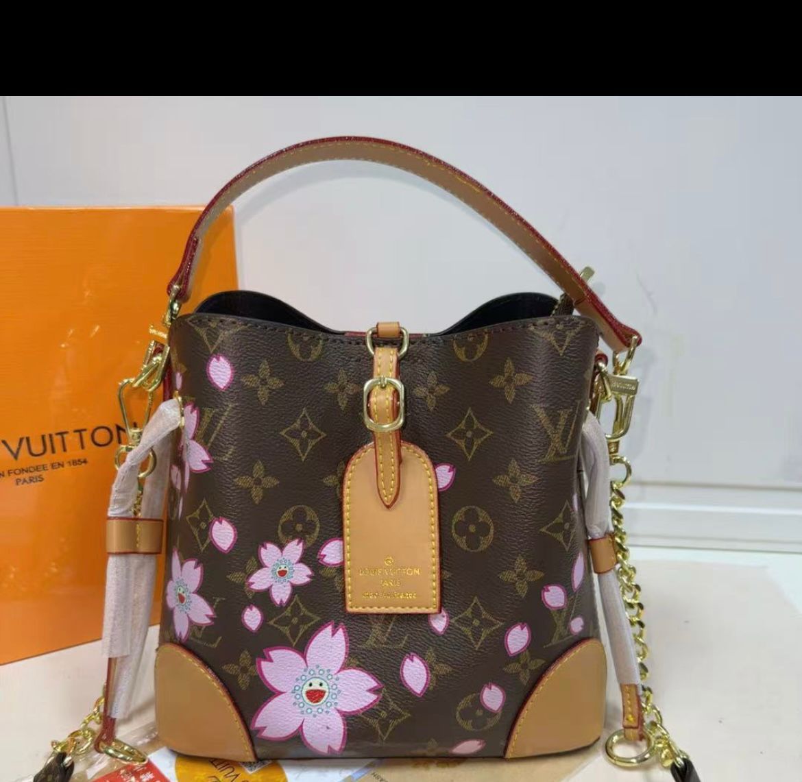 Louis Vuitton Nano Noé (Monogram Canvas with Cherry Blossom Print)