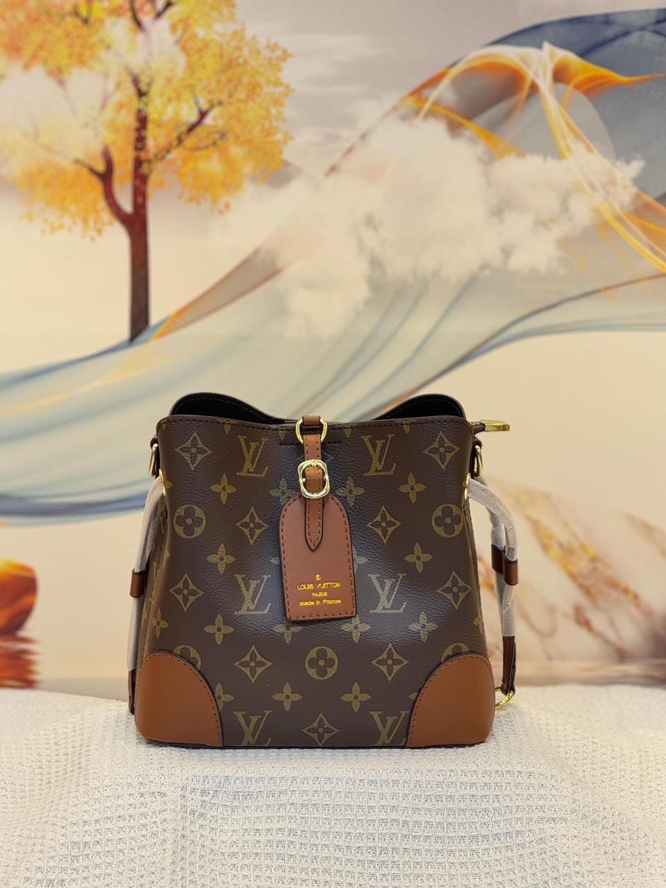 Louis Vuitton Nano Noé (Monogram Canvas with Cognac Trim)