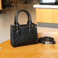 Louis Vuitton Petit Sac Plat (Noir Monogram Empreinte Leather)