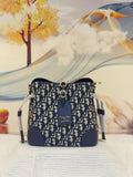 Dior Small Bucket Bag (Blue Dior Oblique Jacquard)