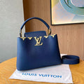 Louis Vuitton Capucines BB (Navy Blue Taurillon Leather with Crystal Butterflies)