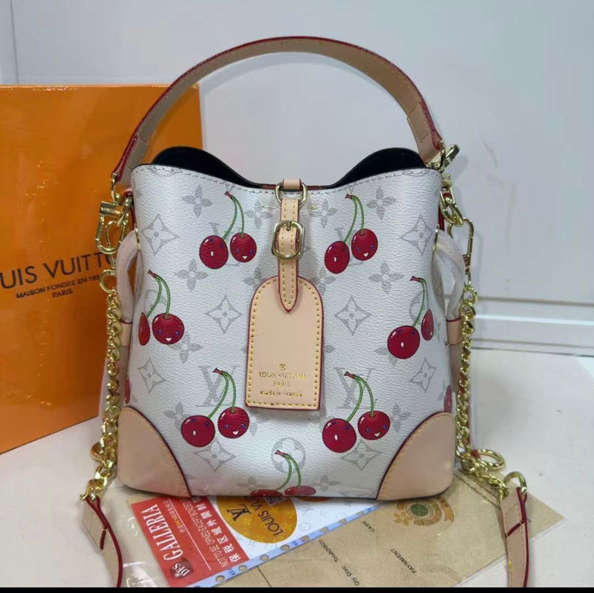 Louis Vuitton Nano Noé (Monogram Cherry Print)
