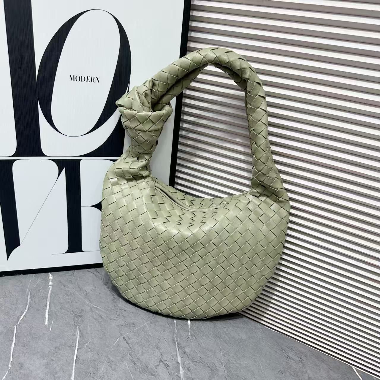 Bottega Veneta Teen Jodie (Sage / Agate Grey)