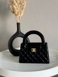 Chanel Small Kelly Bag (Black Patent Leather)
