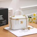 Chanel Small Vanity Case with Chain (white Lambskin with Gold Hardware)