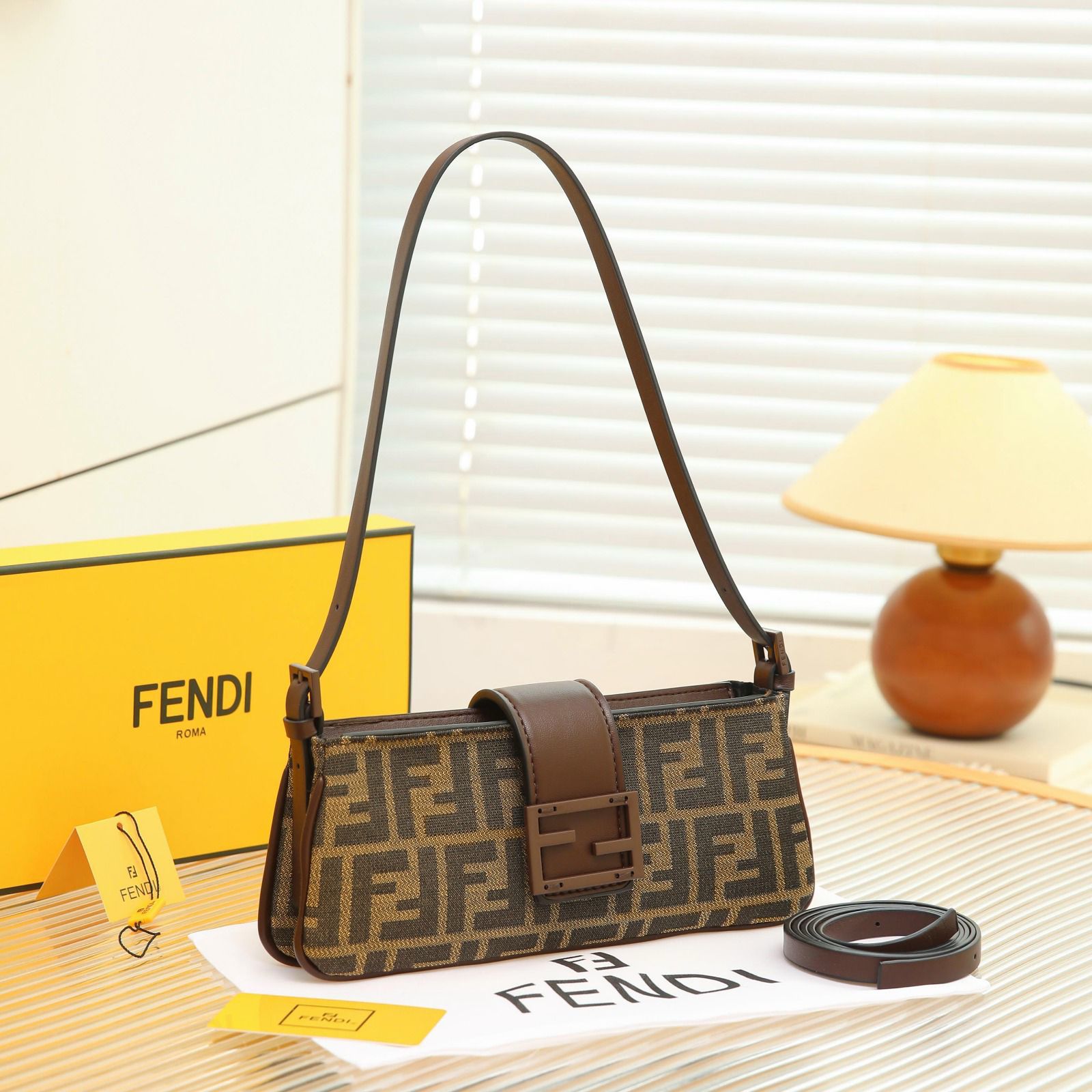 Fendi Baguette Bag (Tobacco Canvas)