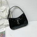 Saint Laurent 5 À 7 Hobo Bag (Black Patent Leather)