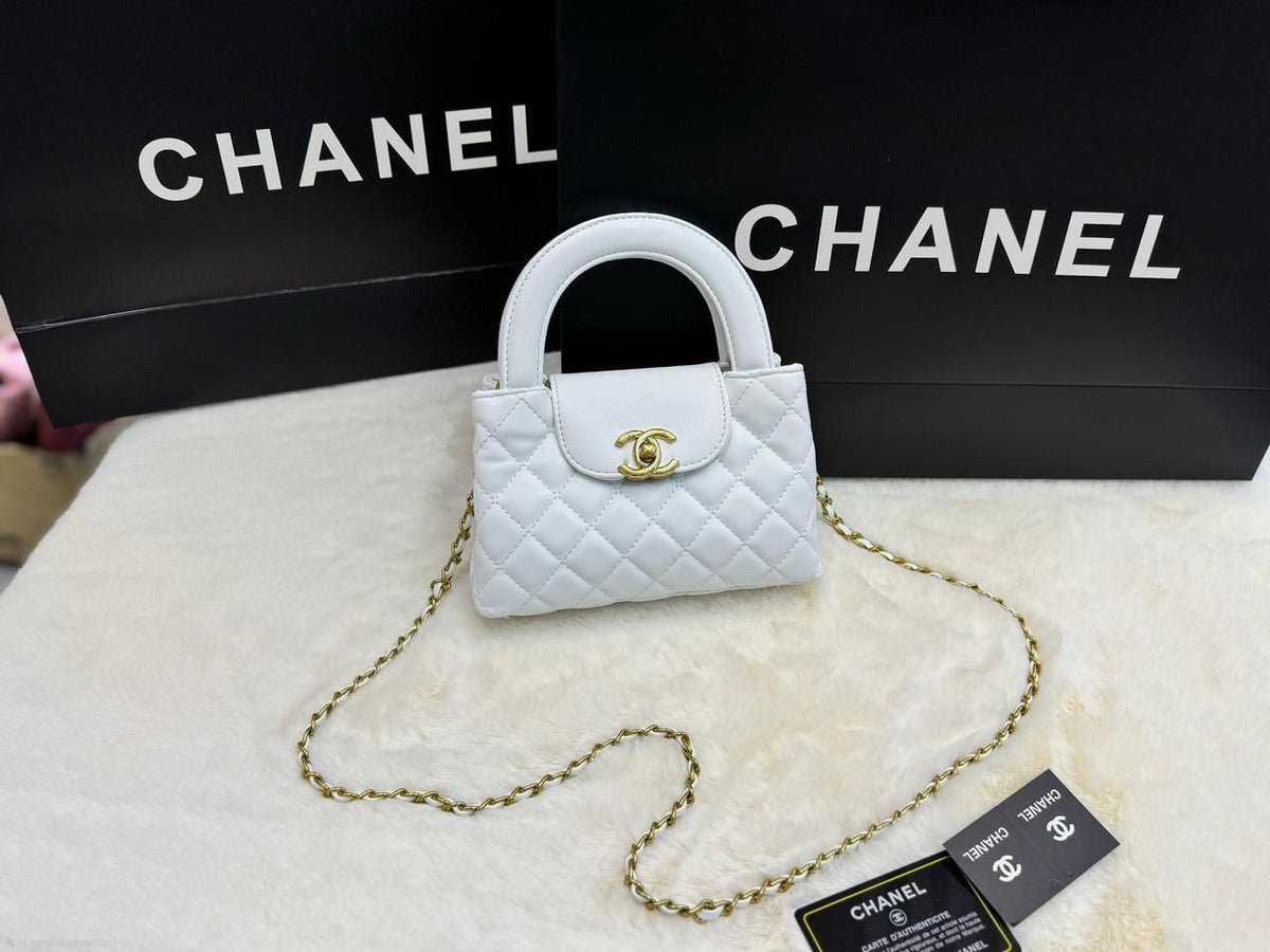 Chanel Nano Shopping Bag (White)