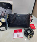 CH Carolina Herrera Initials Insignia Crossbody (Black Embossed)