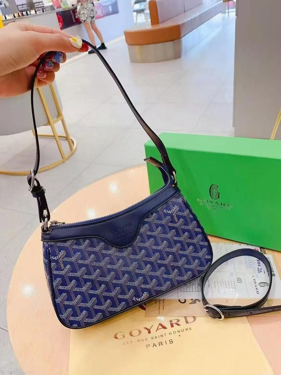 Goyard Baguette Bag (Navy Blue)
