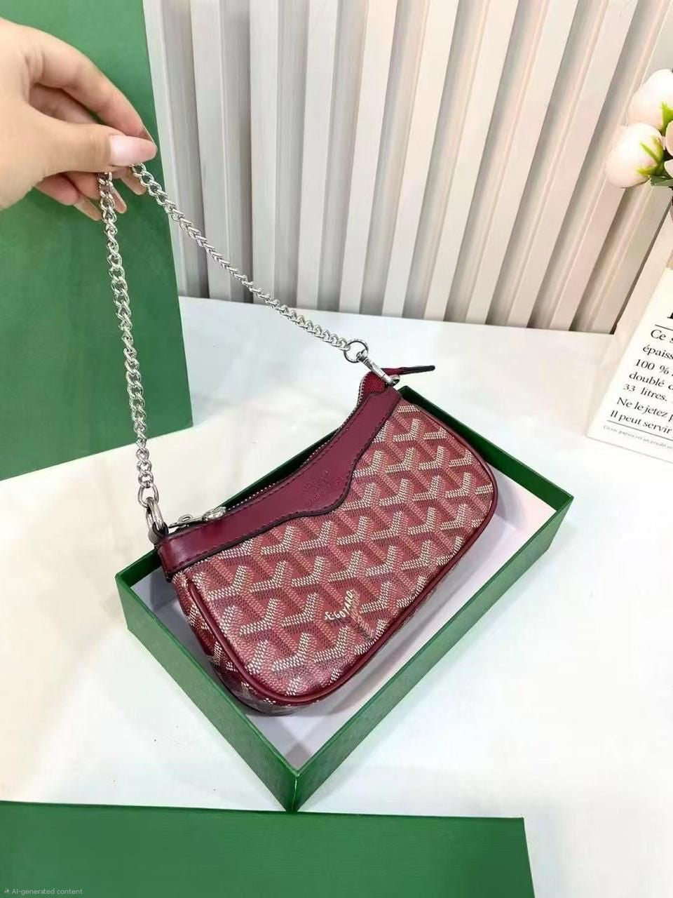 Goyard Vendôme Nano Bag (Burgundy)