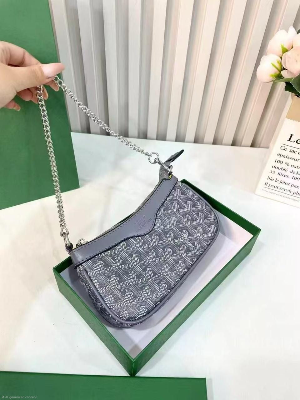 Goyard Vendôme Nano Bag (Grey)