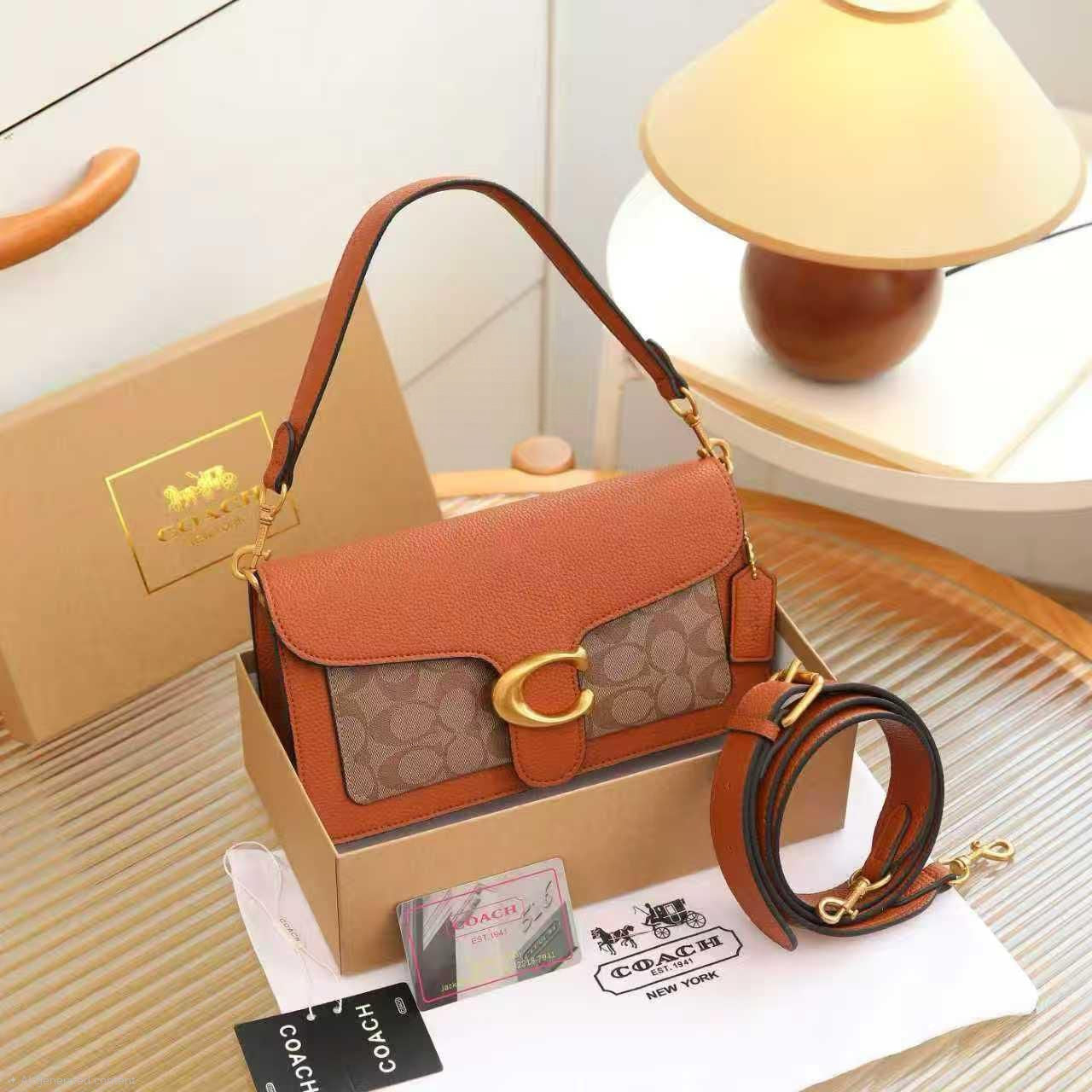 Coach Tabby Shoulder Bag 26 (Rust/Signature Canvas)