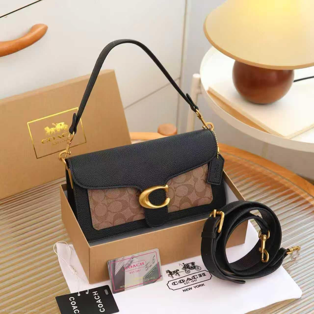 Coach Tabby Shoulder Bag 26 (Black/Signature Canvas)