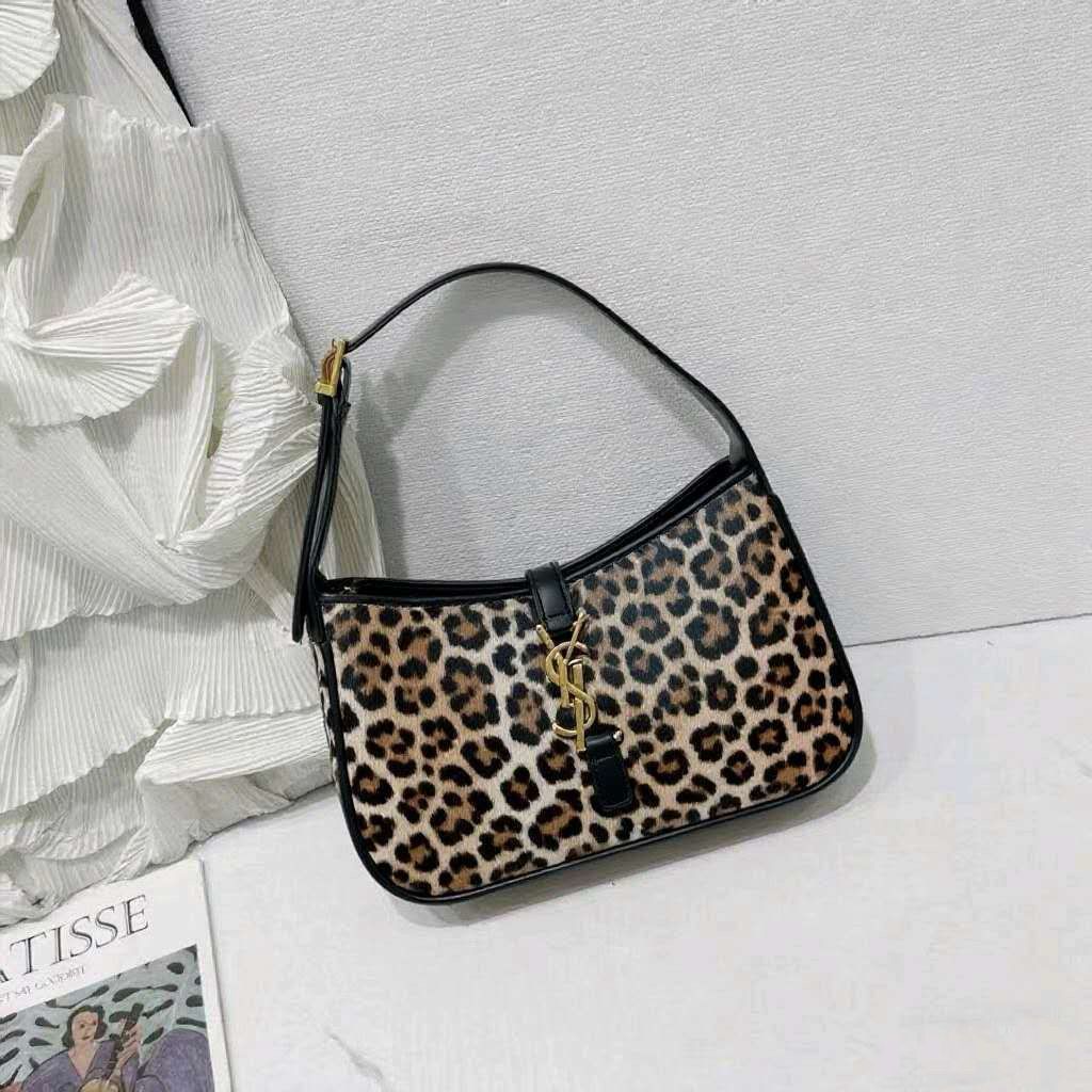 Saint Laurent LE 5 À 7 Hobo Bag (Leopard Print)