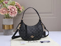 Coach Kleo Hobo In Signature Canvas (Charcoal/Black)