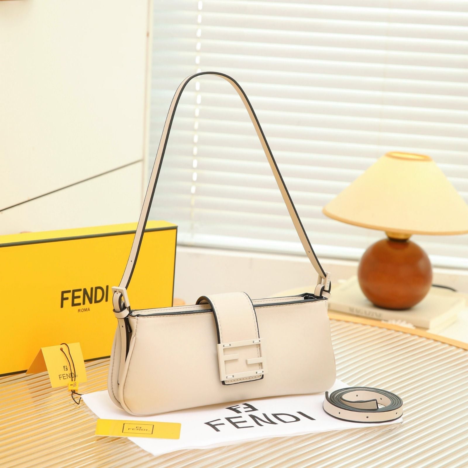 Fendi Baguette Bag (White/Cream)