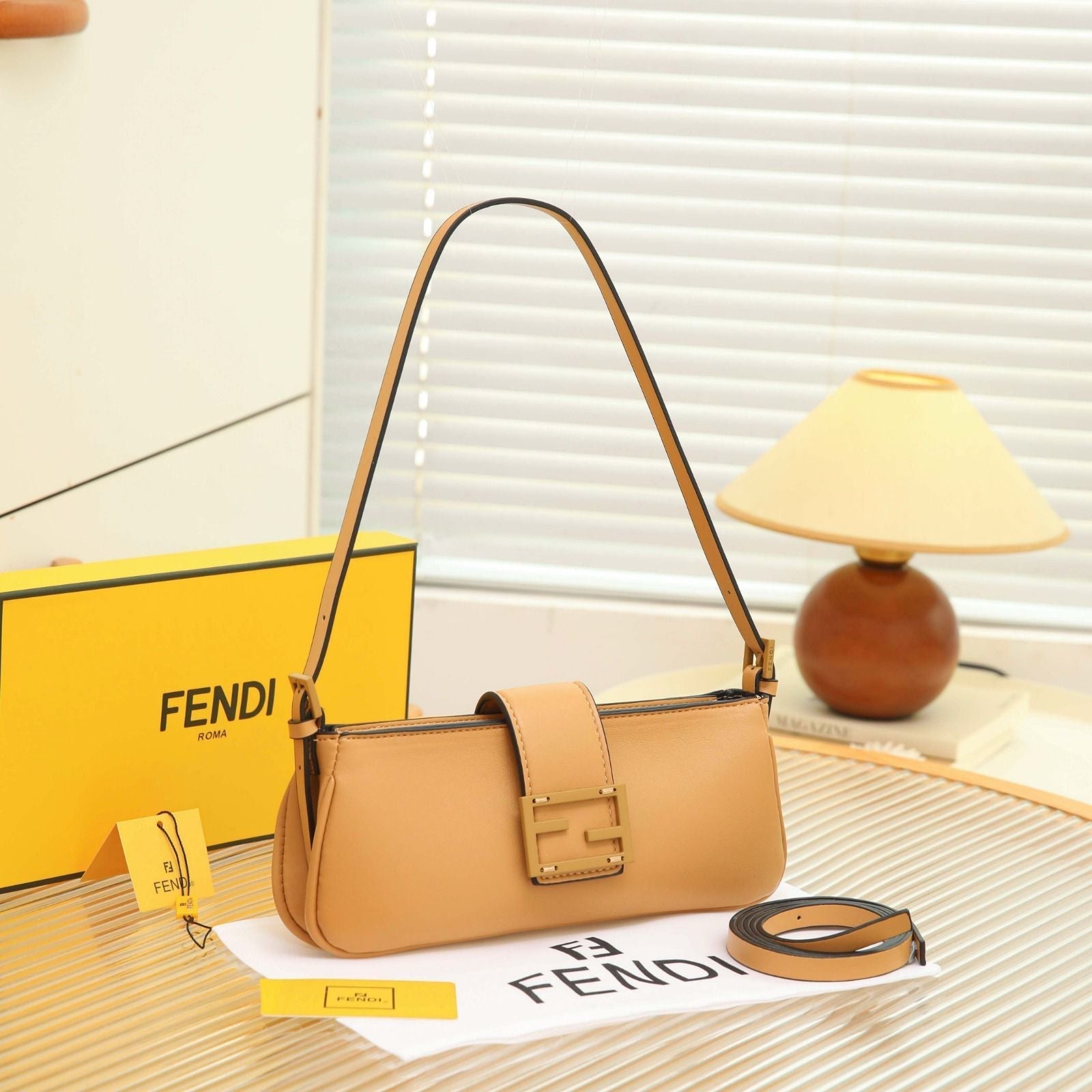 Fendi Baguette Bag (Beige/Nude)