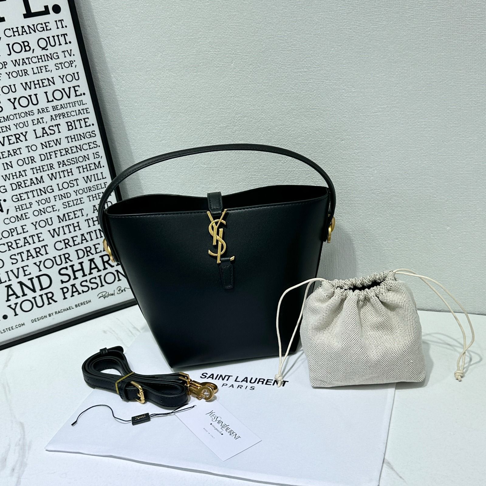 Saint Laurent Le 37 Bucket Bag (Black)