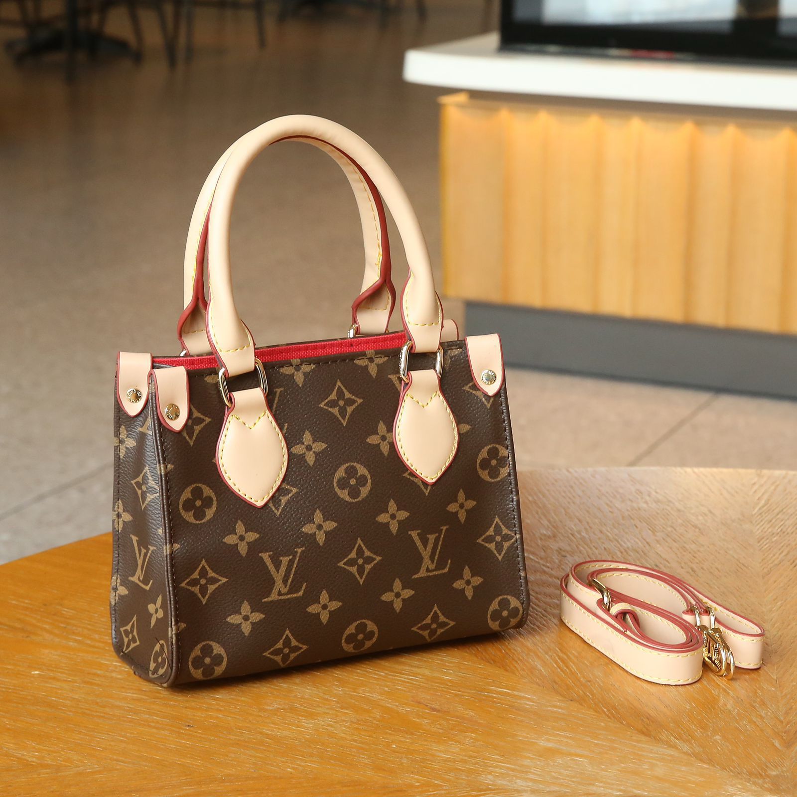 Louis Vuitton OnTheGo PM (Monogram with Beige Trim)