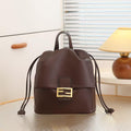 Fendi Baguette Backpack (Dark Brown)