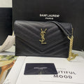 Saint Laurent Cassandre Matelassé Chain bag (Black with Gold Hardware)