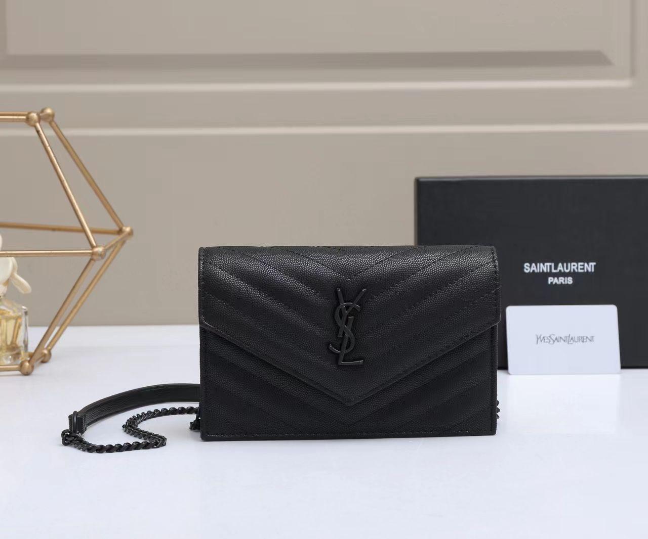 Saint Laurent Cassandre Matelassé Chain bag (Black)
