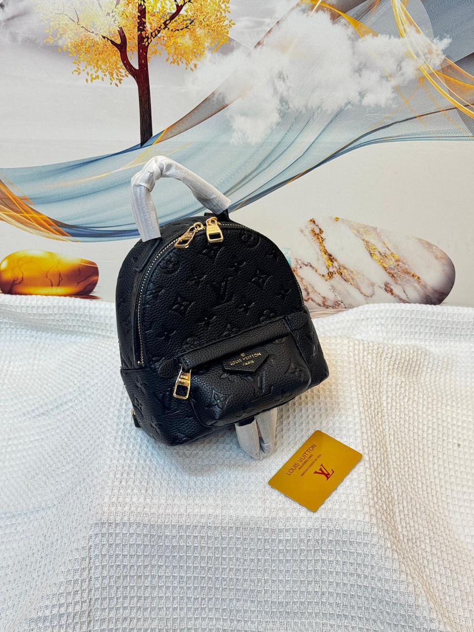 Louis Vuitton Palm Springs Mini in Monogram Empreinte Leather (Black)