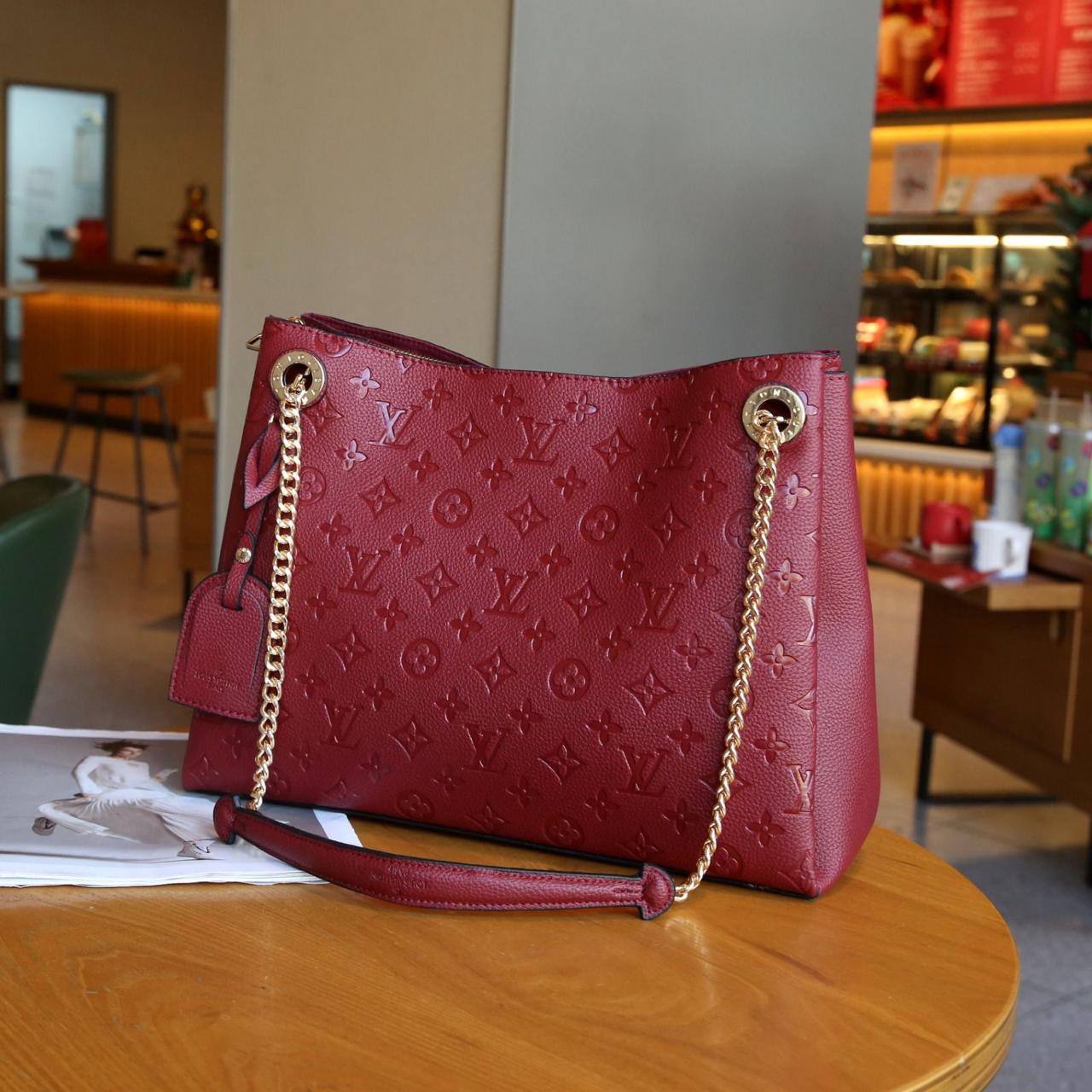 Louis Vuitton Vavin MM in Monogram Empreinte Leather (Cerise)