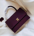 Chanel Coco Handle Flap Bag (Burgundy)