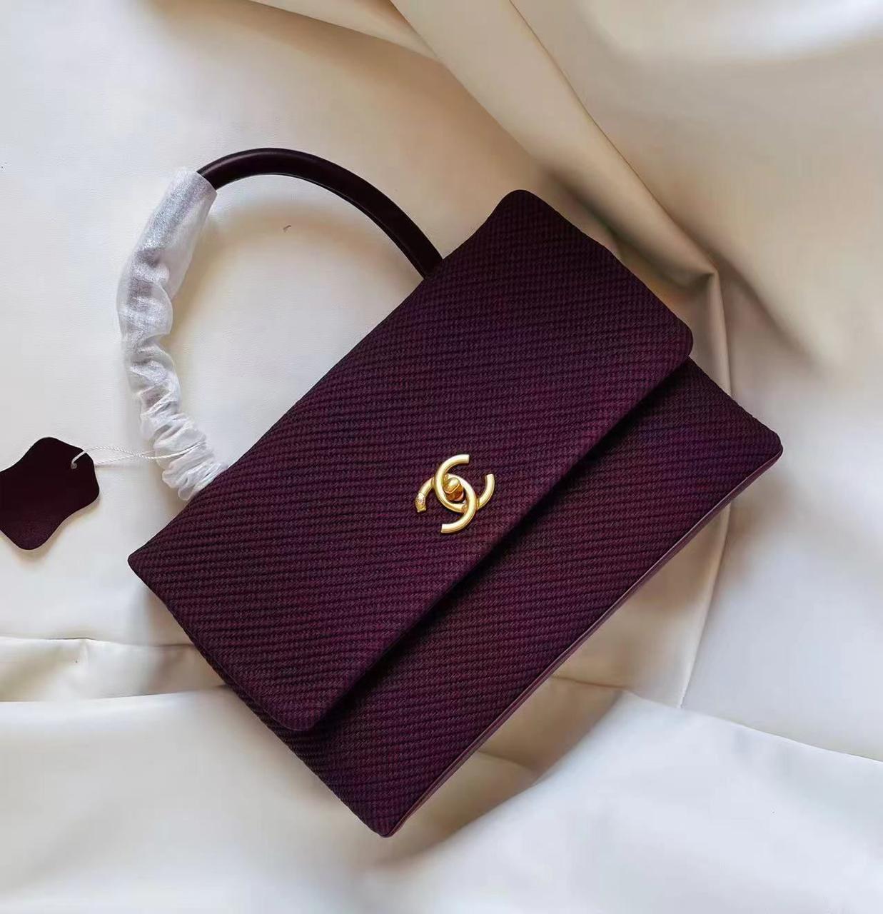 Chanel Coco Handle Flap Bag (Burgundy)