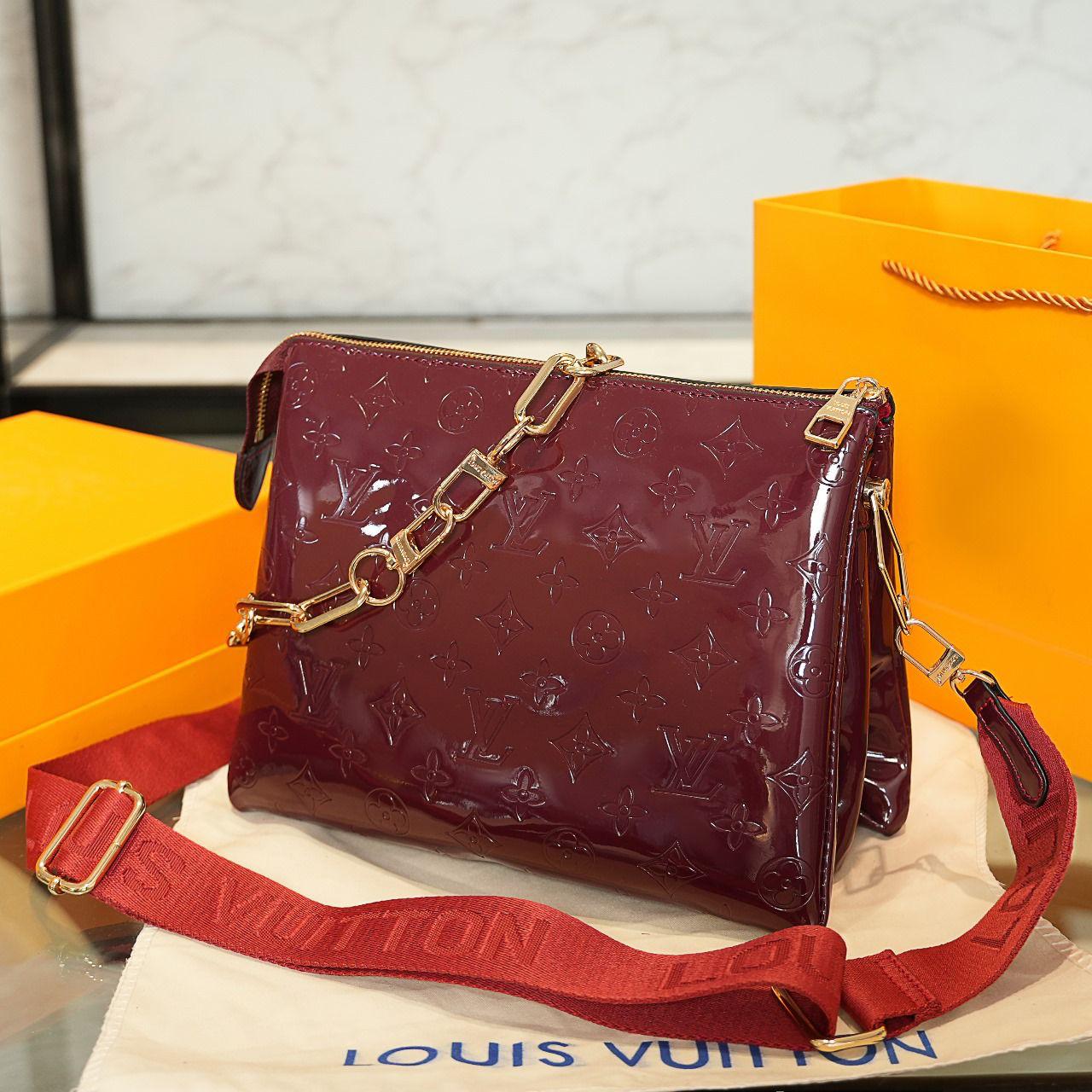 Louis Vuitton Coussin PM (Burgundy Patent)