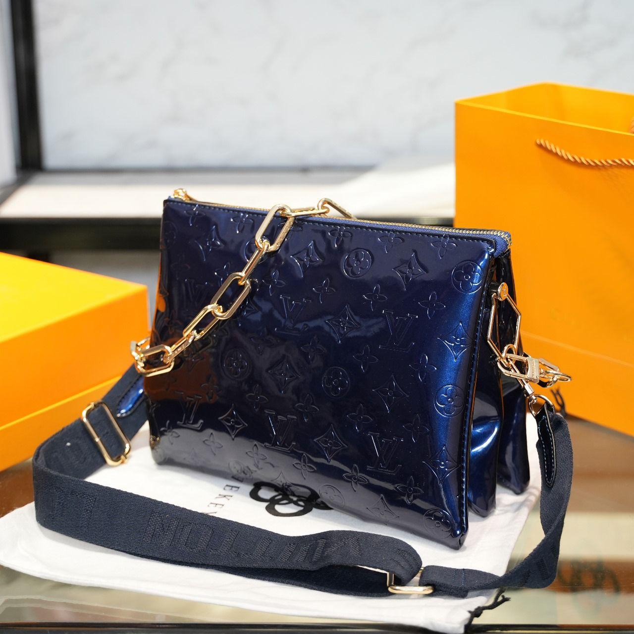 Louis Vuitton Coussin PM (Navy Patent)