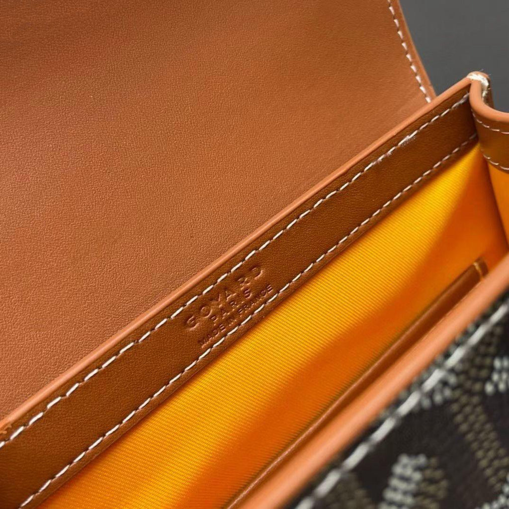 Goyard Saïgon Structured Bag (Black/Tan with Beechwood)