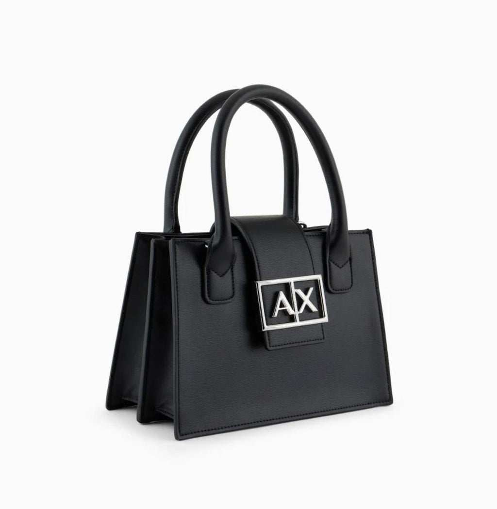 Armani Exchange Square Satchel (Black)