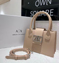 Armani Exchange Square Satchel (Beige / Nude)